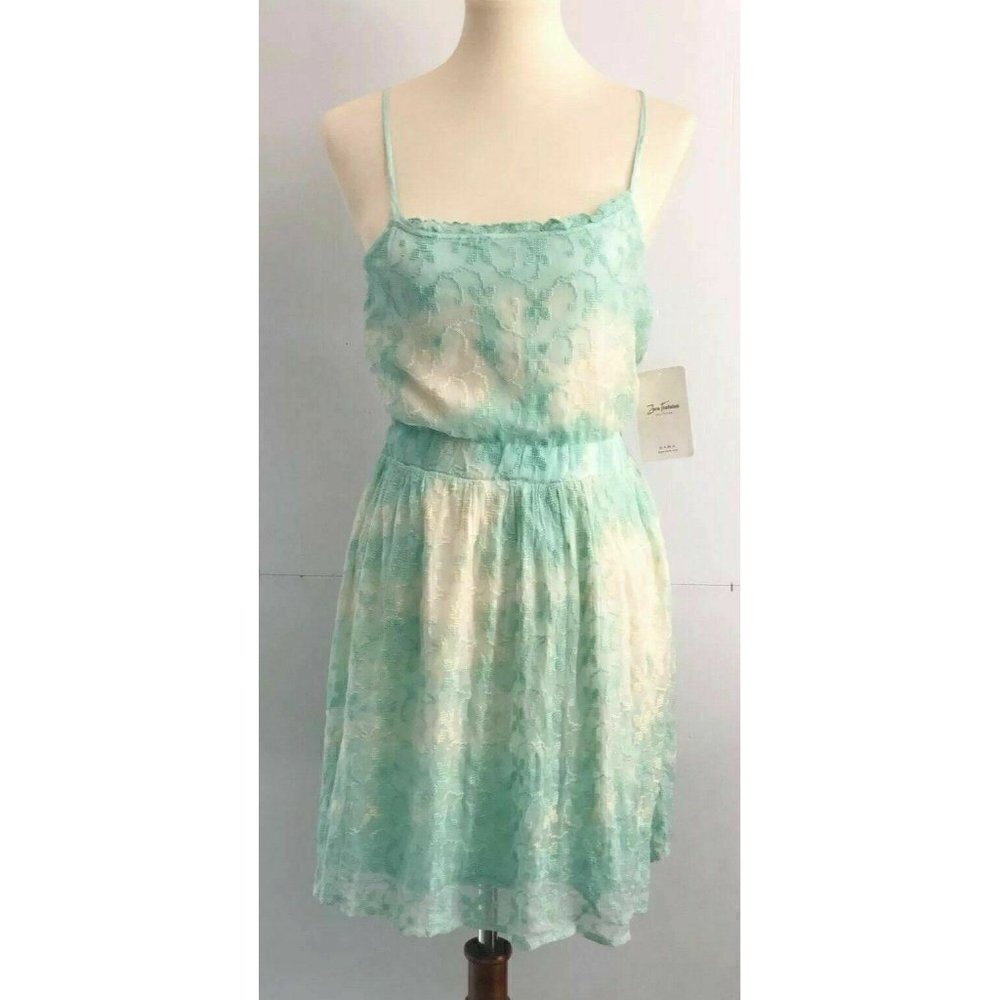 Zara Women's Green Straps Short Tank Dress Size M - Picture 6 of 6